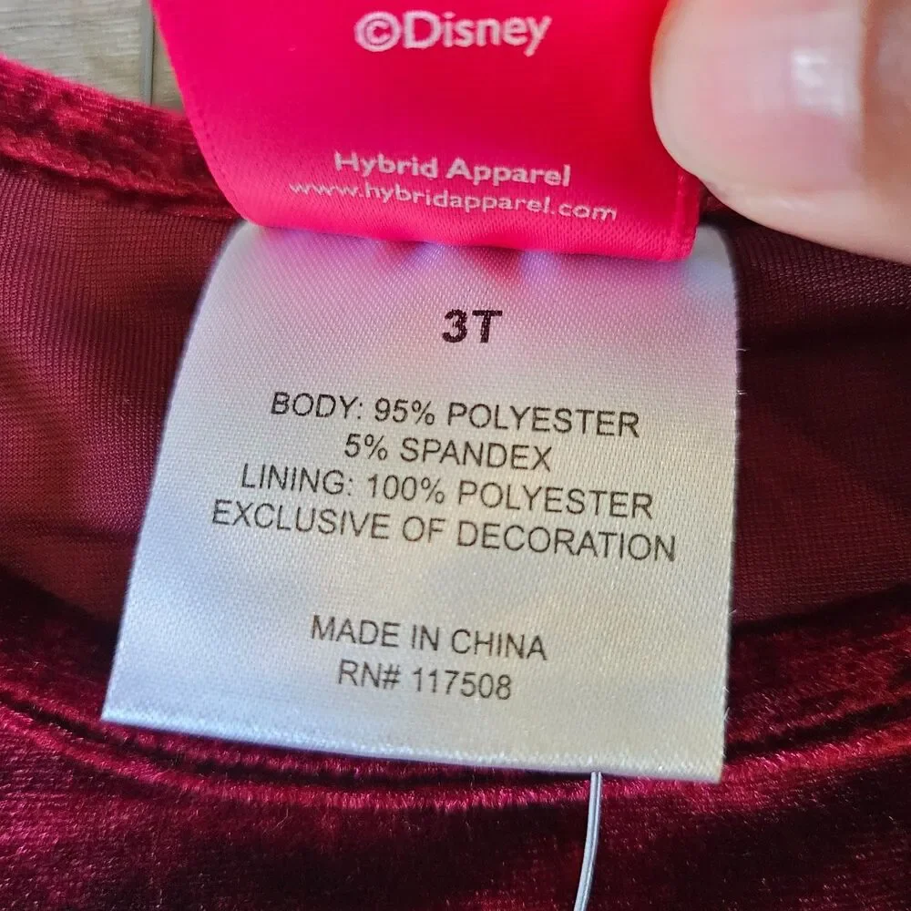Disney Junior Minnie Mouse 3T Velvet embossed Bubble dress Super SOFT NWT $54